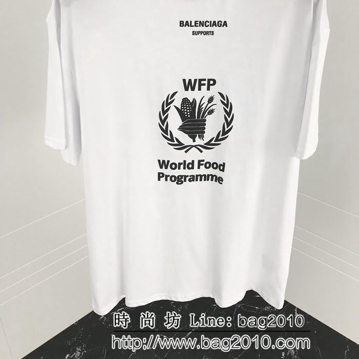 BALENCIAGA巴黎世家 世界糧食計畫署T恤 原版定制發泡印花技術 定制原版面料 情侶款 ydi2461